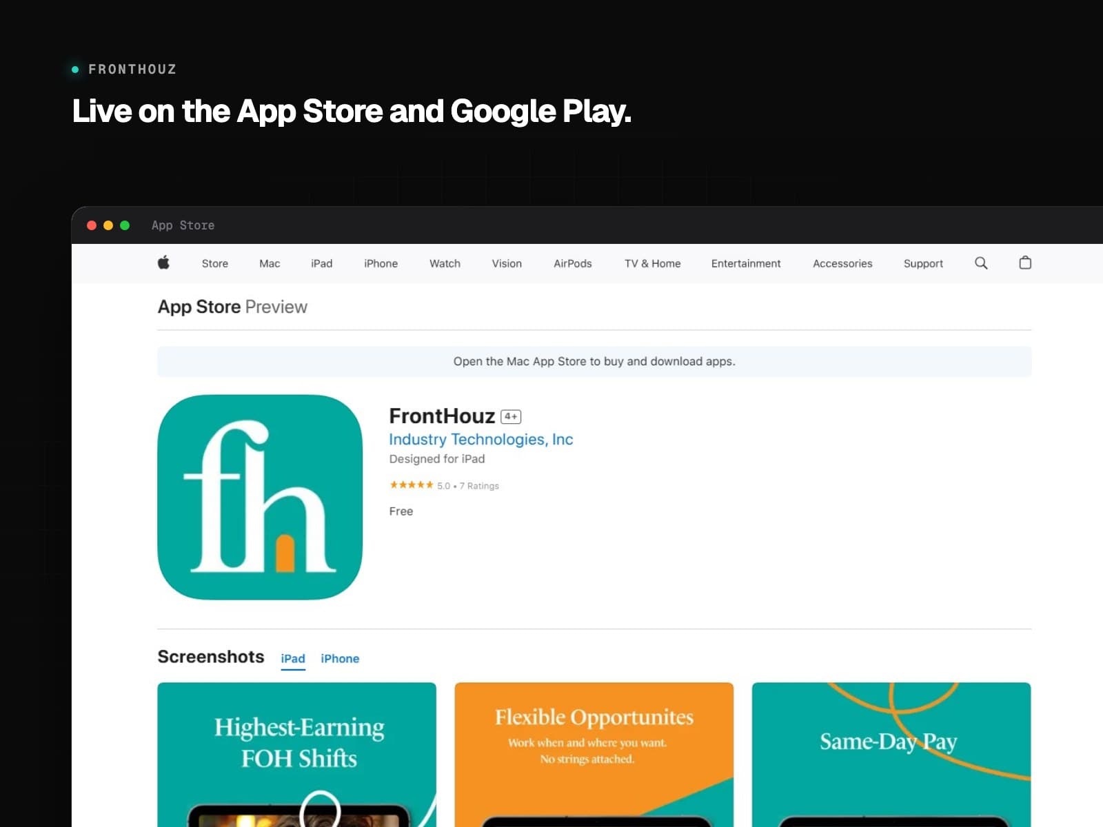 FrontHouz – Hospitality Gig Platform (Rebranded to Armada) – secondary view