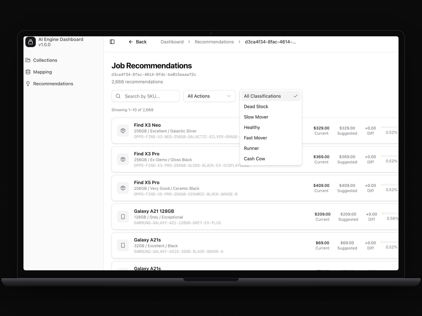 AI Pricing Engine screenshot